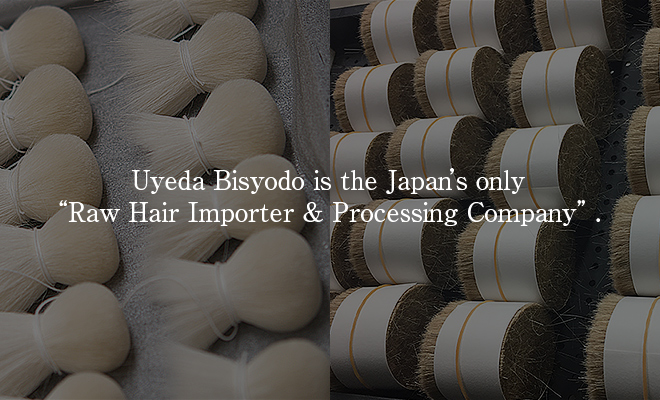 Ueda Bisyodo is the Japan’s only “Raw Hair Importer & Processing Company”.