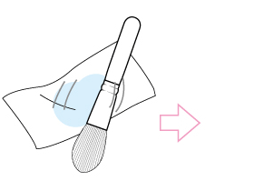 デイリークリーナー＜速乾＞化粧筆のお手入れ方法
